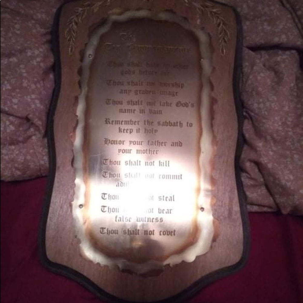 10 Commandments Plaque